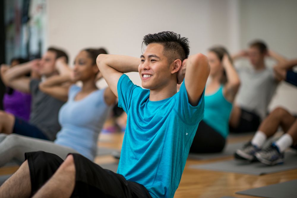 The First group fitness class at Greenwood Village, CO