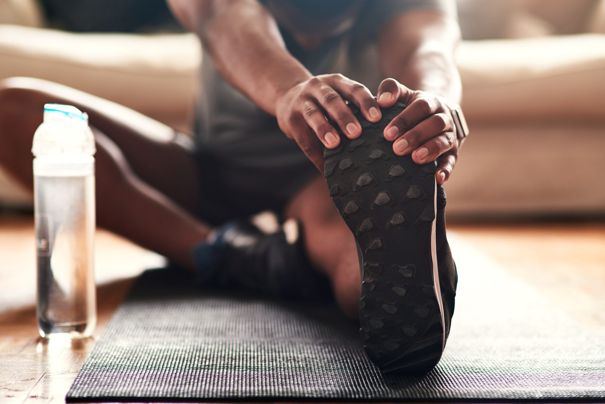 Person doing an indoor workout