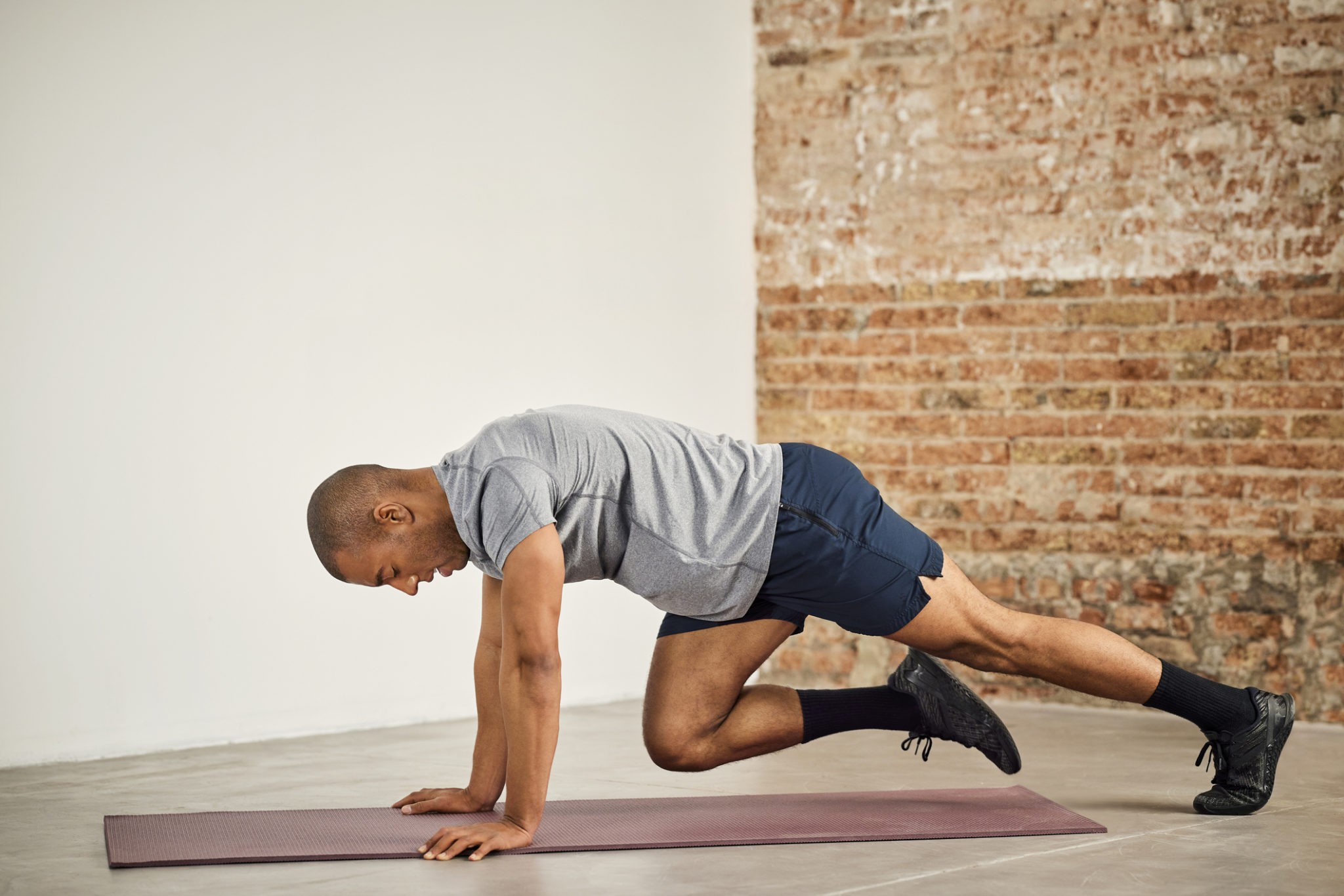 A person doing mountain climbing exercise, CO