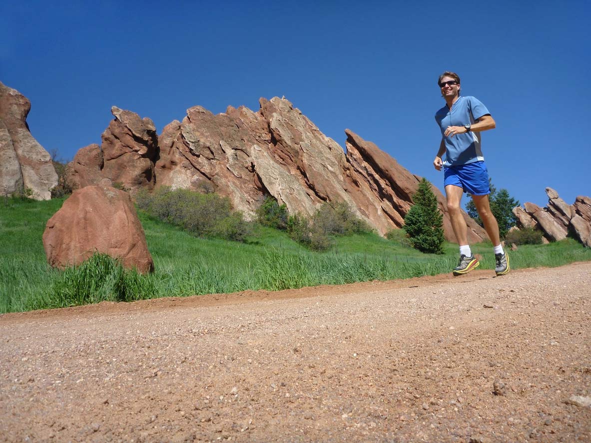 man running on trail
