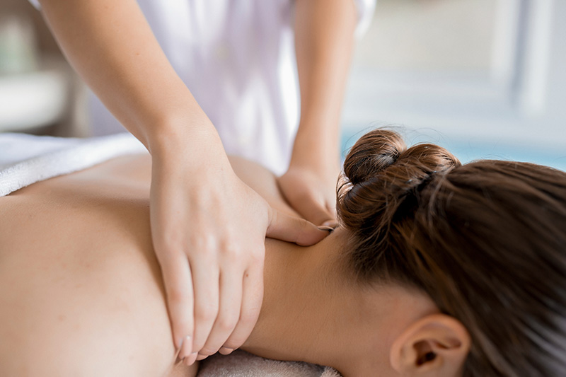 woman getting massage