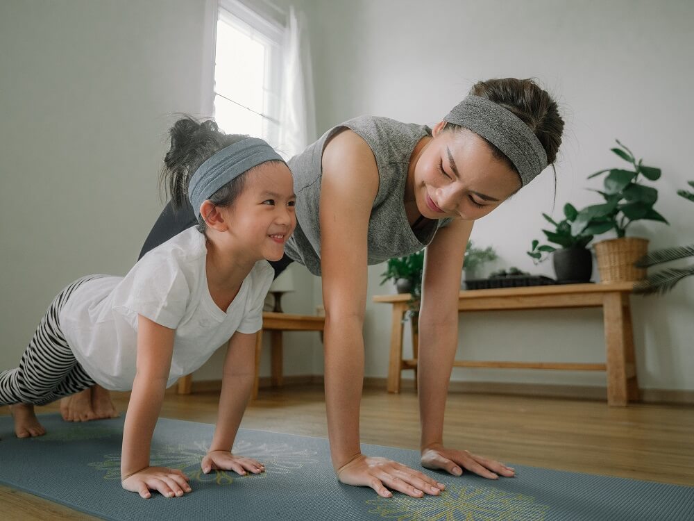 mom daughter yoga
