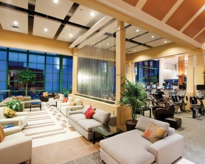 inside tabor center lobby