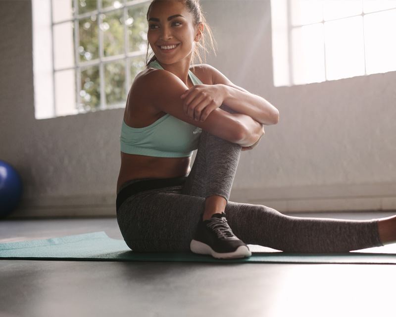 lady doing yoga