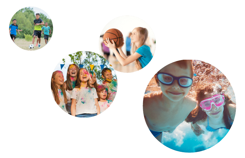 Children playing in a bubble-filled indoor activity area at Wellbridge 